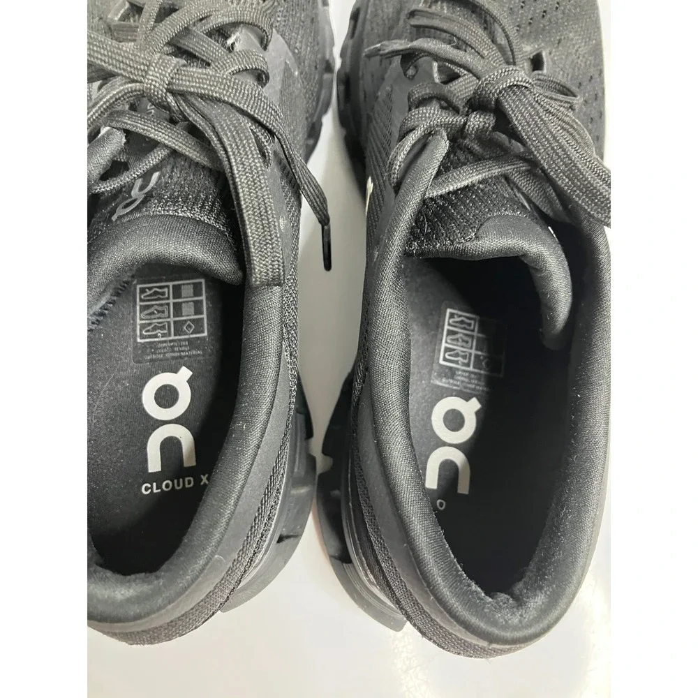 On Cloud X Running Shoes Women 9.5 Black Excellent Lightweight Training Sneakers